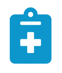 Clipboard with Medical Symbol