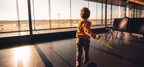 Traveling with Grandkids in Airport