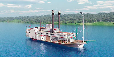 Old Steam Boat Cruise Ship