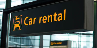 Car Rental Sign at Airport